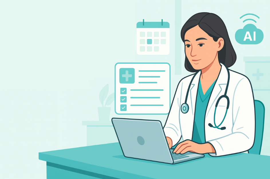 5 passos para uma rotina médica mais eficiente médica mexendo no computador