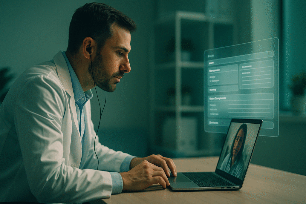 médico em teleconsulta